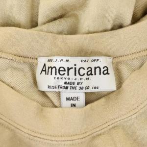 AMERICANA バックロゴサイドジップロングワンピース 長袖 ベージュ