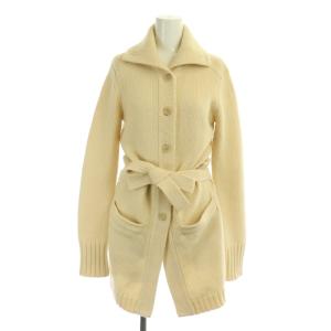 ベルト付ニットカーディガン 長袖 2 アイボリー