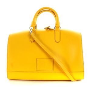 ボストンバッグ ショルダーバッグ 2way レザー 黄 イエロー