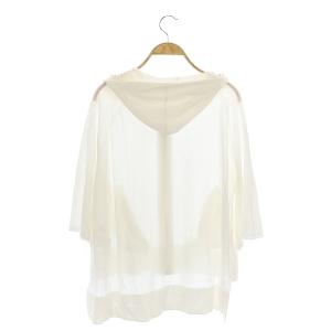 Grace Class パールニットフーディー 七分袖 ジップアップ 36 オフホワイト