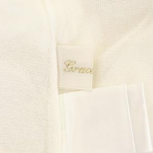 Grace Class パールニットフーディー 七分袖 ジップアップ 36 オフホワイト