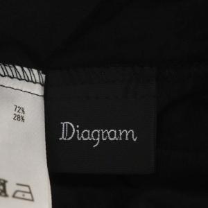 Diagram GRACE CONTINENTAL 23SS オーバーサイズブラウス 長袖 スキッパー チュニック シアー シルク混 36 黒 ブラック