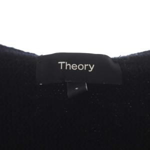 Theory 22AW LANA CASH CROPPED HOODY クロップド フーディ ニット パーカ ジップアップ 長袖 S 黒