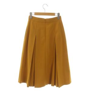 ANAYI ミモレ丈 プリーツスカート ロング フレア 36 マスタード