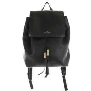 リュックサック レザー ロゴ 黒 ブラック