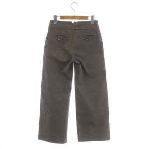 MARGARET HOWELL コットンワイドパンツ ストレート ジップアップ 1 モカ