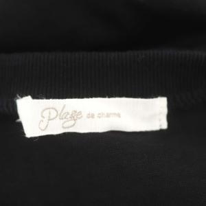 Plage 22SS ティアードノースリーブワンピース ロング 38 黒 ブラック