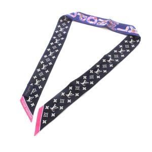 LOUIS VUITTON M76445 バンドーBB LV&ME シルクスカーフ ネイビー