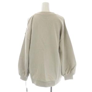 GRACE CONTINENTAL ロゴロング裏毛トップ プルオーバー スウェット トレーナー 長袖 36 ベージュ