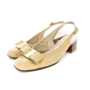 ストラップパンプス ミュール ラウンドトゥ ヴァラ 5 22.5cm 茶 ブラウン