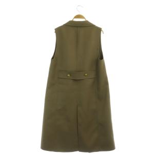 ANAYI 21AW カルゼリバーボタンレスジレ ベスト ロング 38 ベージュ