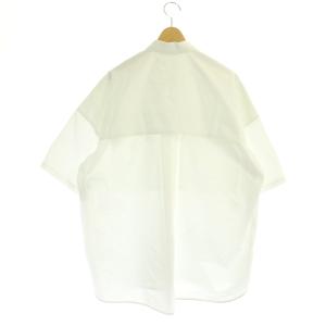 nagonstans 23SS Ecoタイプライター ポケット5分袖shirt シャツ 比翼仕立て M 白 ホワイト