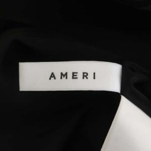 Ameri VINTAGE 22AW EDGE SHOULDER BONDING DRES ドレス ワンピース ハイネック 七分袖 ロング タイト M