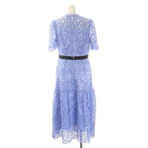 CELFORD 20SS ペイズリーレースワンピース 半袖 ロング 36 青 ブルー