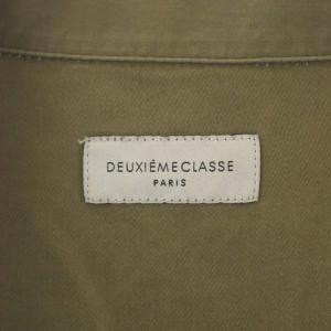 Deuxieme Classe コットン ダブルポケット ミリタリーシャツジャケット 薄手 カーキ 緑