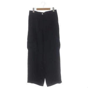 23SS Crushed Acetate Cargo Pant HB カーゴパンツ ワイド 0 黒 ブラック