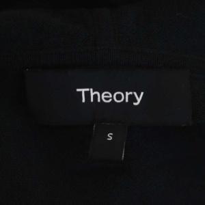 Theory 23SS Airy Cotton Zip Up Hoodie ジップフーディ ニットパーカー 長袖 S 黒 ブラック