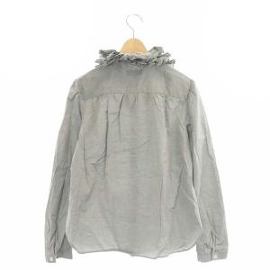 MARGARET HOWELL フリルカラー シャツ 長袖 1 グレー