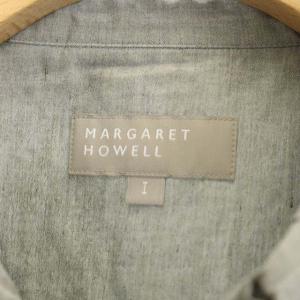 MARGARET HOWELL フリルカラー シャツ 長袖 1 グレー
