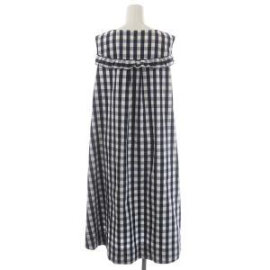Chesty スズランシャツワンピース ノースリーブ ロング フレア スキッパー ギンガムチェック 刺繍 前開き 1 マルチカラー