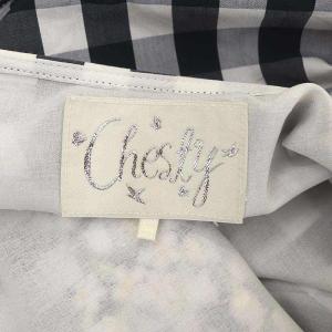 Chesty スズランシャツワンピース ノースリーブ ロング フレア スキッパー ギンガムチェック 刺繍 前開き 1 マルチカラー