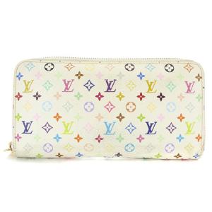 LOUIS VUITTON モノグラム マルチカラー ジッピーウォレット 長財布 白 ホワイト M60242