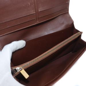 CELINE 長財布 パリマカダム レザー キャンバス デニム 茶色 ブラウン