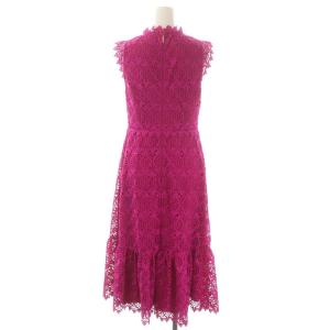 kate spade new york ワンピース 総レース ロング ノースリーブ 0 マゼンタピンク