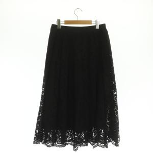 ADORE 22AW プリーツスカート レース 38 ブラック