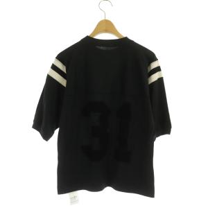 MADISONBLUE 21SS BI-COLOR LINE TEE Tシャツ カットソー 五分袖 ライン 00 XS 黒 白 ブラック ホワイト