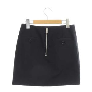 sacai 22年製 サイドライン ミニスカート 台形 0 黒 ブラック