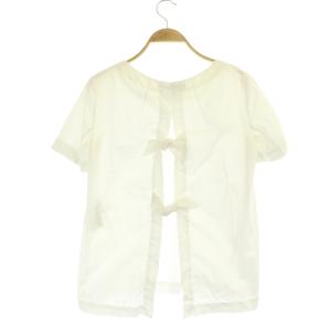STELLA McCARTNEY バックリボン ショートスリーブ ブラウス プルオーバー 半袖 36 白 ホワイト