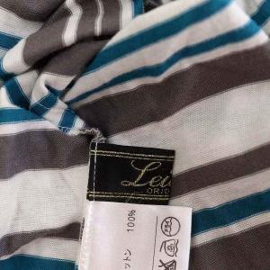 Leilian ORIGINAL ボーダー 長袖 カットソー 13+ ブルーグリーン グレー 白