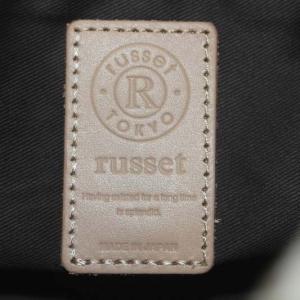 russet ノットデザインワンショルダーバッグ モノグラム 総柄 コットンジャガード ベージュ