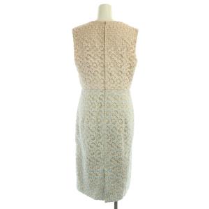 GRACE CONTINENTAL 21SS フラワーグラデプリントワンピース ノースリーブ ロング 38 ベージュ ピンク 水色