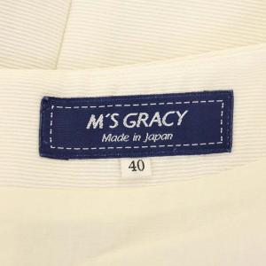 M'S GRACY Elegant Flower フラワー ワンピース 半袖 ミモレ丈 ロング 40 白 マルチカラー