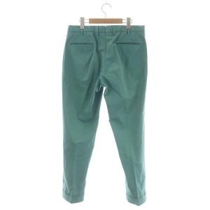 INCOTEX 総柄 スラックス パンツ テーパード ジッパーフライ 50 緑 グリーン 313X0