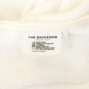 Shinzone Vネックスウェット プルオーバー 長袖 F 白 ホワイト