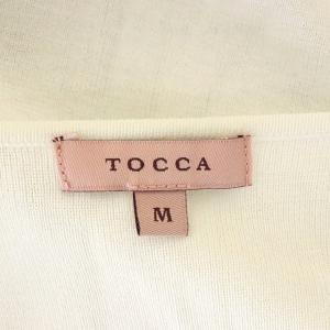 TOCCA TREFOIL ボレロ ニット カーディガン ショート丈 半袖 シルク混 M 白 ホワイト