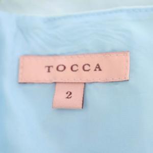 TOCCA 22SS 洗える GARDEN FLOWERS ガーデンフラワー ドレス ワンピース ノースリーブ フリル ロング 2 ライトブルー