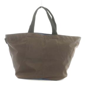 トートバッグ 舟形 肩掛け ナイロン XL 茶 紺 ブラウン ネイビー