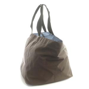 Hervé Chapelier トートバッグ 舟形 肩掛け ナイロン XL 茶 紺 ブラウン ネイビー