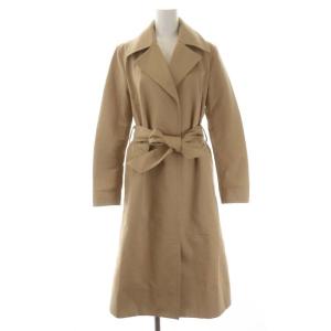BELTED COAT コート スプリング ロング ウール混 01 ブラウンベージュ