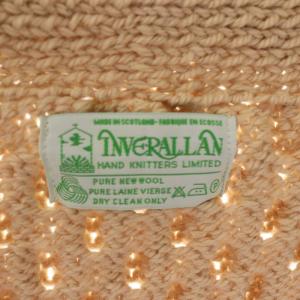 INVERALLAN ニット ウール カーディガン 長袖 ショールカラー ベージュ
