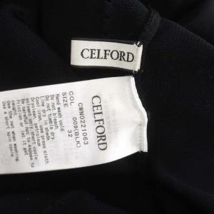 CELFORD 22SS ホールガーメントベア調ニットワンピース 長袖 ロング 32 白 黒 ホワイト ブラック