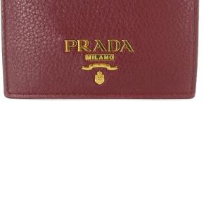 PRADA カードケース 名刺入れ レザー 赤 レッド ピンク