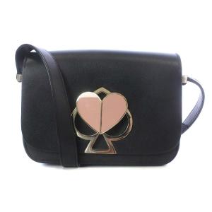 ニコラ ツイストロック ショルダーバッグ ワンショルダー 斜め掛け レザー 黒 ブラック PXRUA245