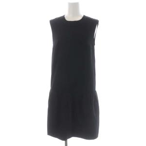 ノースリーブ ワンピース ひざ丈 0 黒 ブラック