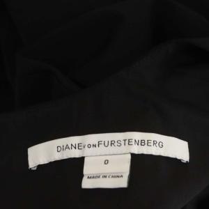 DIANE von FURSTENBERG ノースリーブ ワンピース ひざ丈 0 黒 ブラック