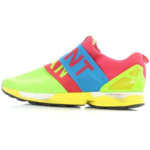 ゼットエックス フラックス ZX Flux Slip Sneakers スニーカー ロゴ メッシュ 27.5cm 黄緑 グリーン